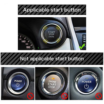 AIRSPEED Carbon Fiber Car Engine Start Button Sticker for Lexus IS250 IS200 IS300 ES350 ES330 GS350 GS300 NX300 NX200T RX350 RX300 LX RC (Red) - color: Red Without Hole