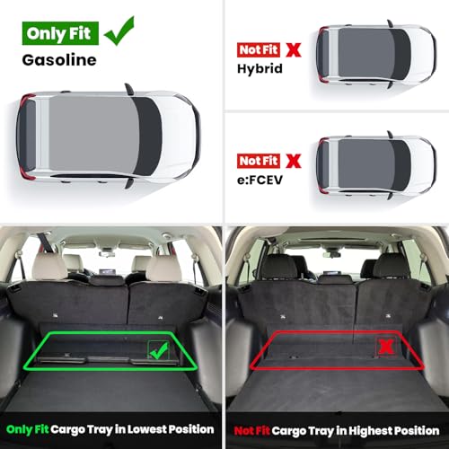 LASFIT Cargo Mat with Backrest Mat for Honda CR-V 2026 2025 2024 2023 (Gasoline Only), All Weather Custom Fit TPE Trunk Mat Trunk Liner Cargo Liner with Seatback Mat (Lower Position) - style: 2）For Honda CR-V | 2023-2026 | Cargo Mat with Backrest Mat (Low