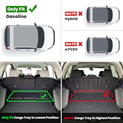 LASFIT Cargo Mat with Backrest Mat for Honda CR-V 2026 2025 2024 2023 (Gasoline Only), All Weather Custom Fit TPE Trunk Mat Trunk Liner Cargo Liner with Seatback Mat (Lower Position) - style: 2）For Honda CR-V | 2023-2026 | Cargo Mat with Backrest Mat (Low