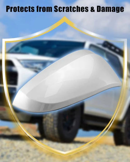 Mirror Cover Cap Right Passenger Side Fit for Toyota 4RUNNER 2013-2023 Fit for RAV4 SE XLE LTD 2013-2018 HV 2016 for Models Without a Side Camera Only, Silver 1D6 - size: Right Side