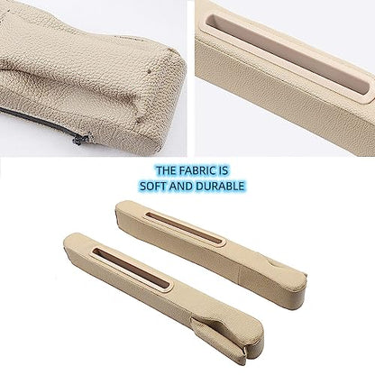 2 Pack Car Seat Gap Filler Organizer for Driver Side and Passenger Side Auto Center Console Side Filler Filler for Car Front Seat (Beige 2 pcs) - color: Beige -2 pcs