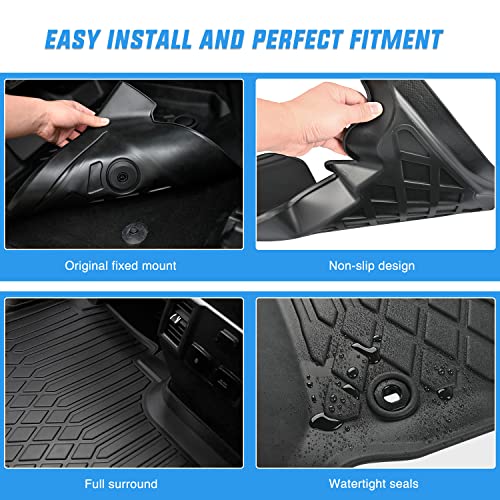 Nilight TPE Floor Mats for Mazda CX5 (CX-5) 2017 2018 2019 2020 2021 2022 2023 2024 2025 All Weather Custom Fit Heavy Duty Floor Liners - color: Black