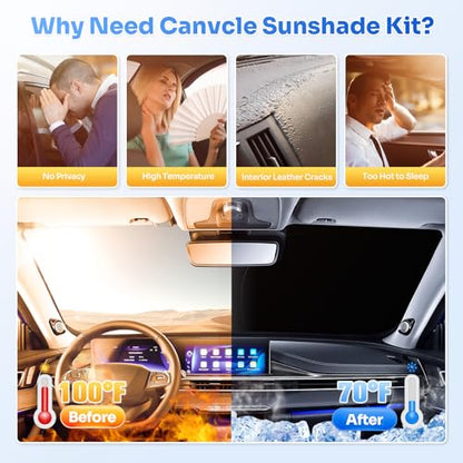 Canvcle Window Shades for 2016-2022 BMW X1 F48 Accessories Windshield Sun Shade Side Rear Window Cover Sunshade Sun Visor Shield Privacy Protection for Camping Keep Vehicle Cool Black 10PCS - size: BMW X1 F48 2016-2022