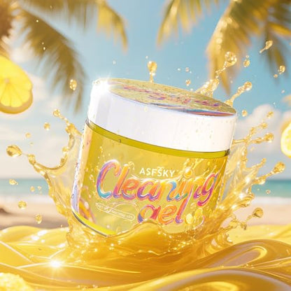 ASFSKY Car Cleaning Gel (Fruit aroma) Cleaning Putty Universal Dust Cleaning Car Interior Cleaner Keyboard Dust Remover Car Slime Gifts for Men Women girl（4 pack） - color: Multi-fruit