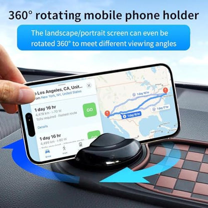 Multifunction Car Anti-Slip Mat, 2026 New Anti Slip Mat for Car Dashboard with Temporary Parking Numbe, Universal Car Phone Holder Pad for Phones Sunglasses Keys Gadgets (Brown Black) - color: Brown Black