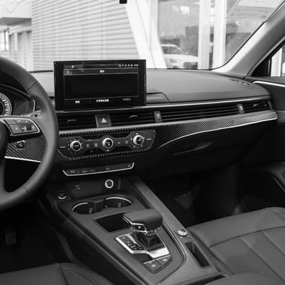 NVCNX Real Carbon Fiber Compatible with Audi B9 A4 S4 2017-2025 / A5 S5 RS5 2018-2025 2019 2020 2021 2022 2023 2024 Dash Center Co-Pilot Side Panel Trim Cover Sticker Decal Exterior Accessories 1PC - color: Dash Center Co-pilot Side Panel Trim