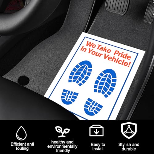 20PCS Car Paper Floor Mats, Disposable Vehicle Floor Pads Covers Protector for Detailing, Auto Foot Mat Protective Papers, Universal for SUV Automobile Truck (Style3)
