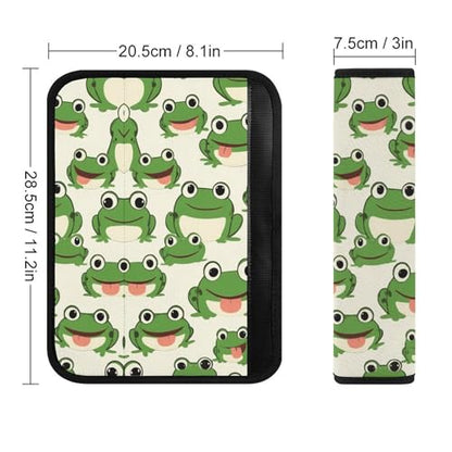 Comfortable Cushion Pad Car Shoulder Strap Harness Pad, Cute Frog 2PCS Car Belt Covers - color: Color357