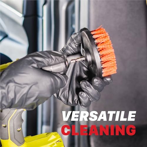 Maxshine 4" Universal M8 Medium-Duty Drill Brush for Upholstery & Carpet – Scrubber Attachment for Car Detailing, Fabric & Home Cleaning – Deep-Clean Tool Removes Stains, Grime & Spots - size: 4"
