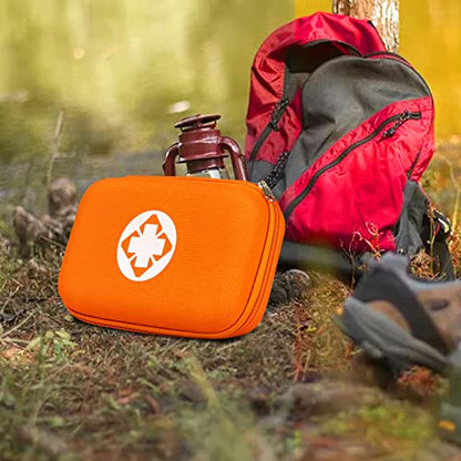 First Aid Kit Emergency Kit Camping Essentials Car-Home Orange First-Aid Bag - 277 Piece Emergency Supplies Hiking First Aid Kit for Backpack Survival Kits for Disaster Preparedness YIDERBO - style: Orange-273Pcs