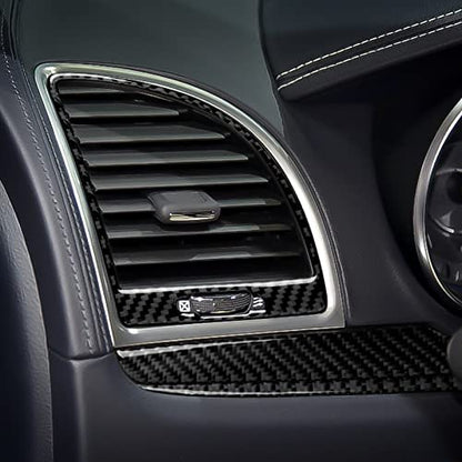 Car Air Vent Outlet Cover Decals for 2015-2023 Chrysler 300 / 300C / 300S / Limited/Touring Accessories Carbon Fiber Interior Stickers - color: Air Vent Cover