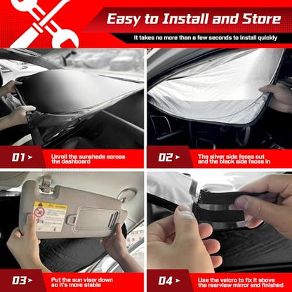 ARISMOTOR Windshield Sun Shade for Infiniti Q50 2014-2024, Custom Fit Foldable Front Window Sunshade Sun Visor Protector, Block UV Rays Keep Your Car Cooler - size: for Infiniti Q50 2014-2024