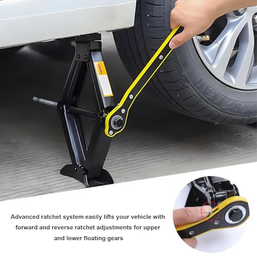 KVAEY Car Jack Kit, 2 Ton (4409 lbs) Scissor Jack Portable Tire Changing Tool with Lug Wrench, Heavy Duty Scissor Lift Jacks Universal Emergency Kit for Sedan SUV MPV, Car Accessories