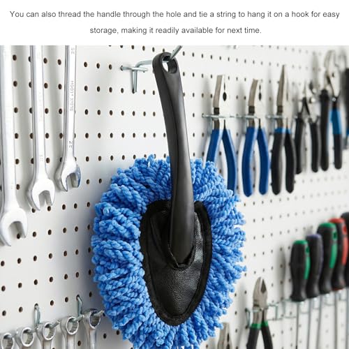 Car Dash Duster Brush, Soft Microfiber Multi-Functional Auto Dash Dust Cleaning Brush, Scratch Free Dusting Tool for Cleaning Vehicle Home Kitchen Computer, Car Accessories (Blue) - color: Blue