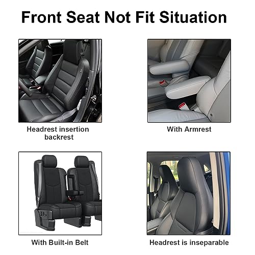 2PCS Car Seat Covers for Front Seats, Breathable Waterproof Polyester Split Automotive Cushion Cover, Vehicle Seat Protectors Driver Interior Accessories Universal for Most Cars, SUV (Pink/Front)