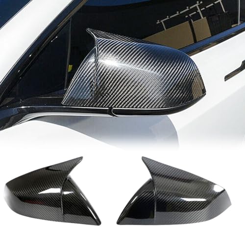 MCARCAR KIT Dry Carbon Fiber Mirror Cover Caps for Tesla Model S 2021-2023 Add-on Side Rearview Mirror Caps Car Exterior Accessories Factory Outlet