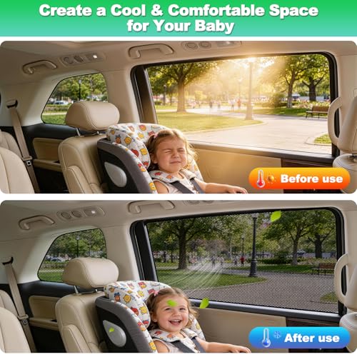Car Window Shades for 2018-2024 Odyssey, 4PCS Rear Side & Quarter Window Sun Shades, Magnetic Breathable Mesh Privacy Covers, UV Protection & Heat Insulation for Baby, Travel & Camping - size: Odyssey(2018-2024)R-4PCS
