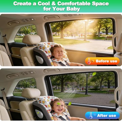 Car Window Shades for 2018-2024 Odyssey, 4PCS Rear Side & Quarter Window Sun Shades, Magnetic Breathable Mesh Privacy Covers, UV Protection & Heat Insulation for Baby, Travel & Camping - size: Odyssey(2018-2024)R-4PCS