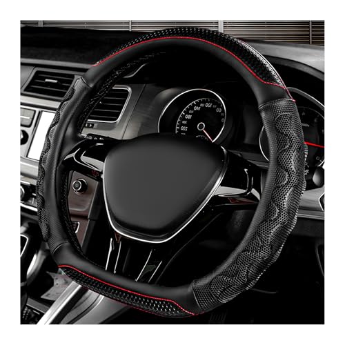 Car Steering Wheel Cover, 15 Inch Anti-Slip Steering Wheel Cover Protector with 3D Honeycomb Design, Universal Steering Wheel Covers for Cars Truck SUV, Car Accessories (Black) - color: Black