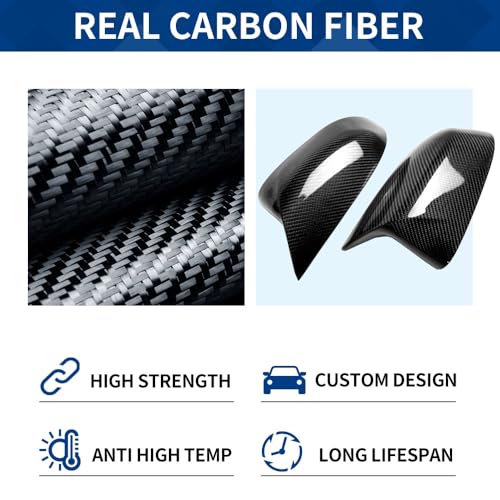 Real Carbon Fiber Side Mirror Cover Compatible with X3 G01 X4 G02 / Pre-lci X5 G05 X6 G06 X7 G07 (Real Carbon Fiber, G01 G02 G05) - color: Real Carbon Fiber, size: G01 G02 G05