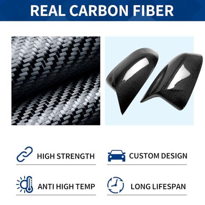 Real Carbon Fiber Side Mirror Cover Compatible with X3 G01 X4 G02 / Pre-lci X5 G05 X6 G06 X7 G07 (Real Carbon Fiber, G01 G02 G05) - color: Real Carbon Fiber, size: G01 G02 G05