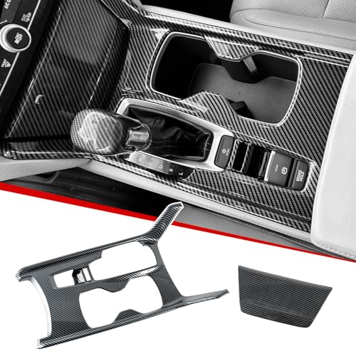 Carbon Fiber Gear Shift Panel Cover Compatible with 2018-2022 10th Gen Honda Accord Gas - color: Style 3
