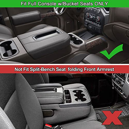 PIMCAR Center Console Organizer Compatible with 2019-2022 Chevy Silverado 1500/GMC Sierra 1500 & 2020-2023 Chevy Silverado/GMC Sierra 2500 HD/3500 HD (Full Console w/Bucket Seats ONLY) Blue Trim - color: 19-22 1500 & 20-23 2500HD & 3500HD Blue