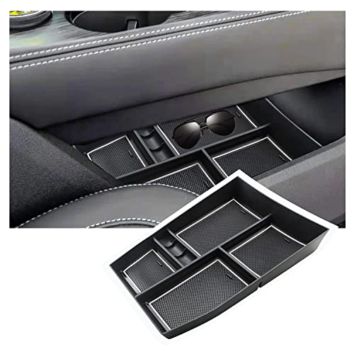 Ruiya 2021-2025 2026 Rogue Lower Console Organizer for 2026 Nissan Rogue Accessories ABS Material Under Console Organizer Compatible with 2021-2026 Nissan Rogue S/SL/SV/Platinum - color: White