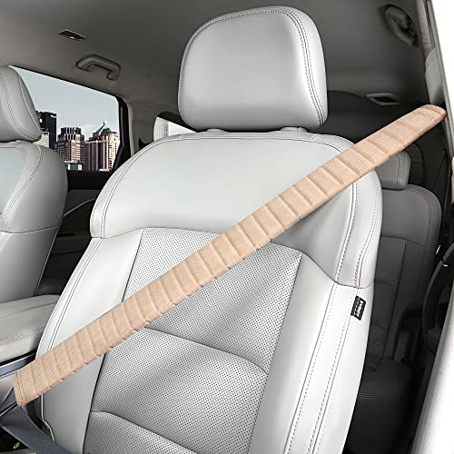 HighnessHwoo Car Seatbelt Covers Cushion Shoulder Pads Protector Sleeve for Adults, Auto Extra Long Seat Belt Strap Cover Decorations for Women, Kids, Honda, Trucks Accessories, 1pc, 29.5in, Beige - color: Beige, size: 29.5in - 1pc