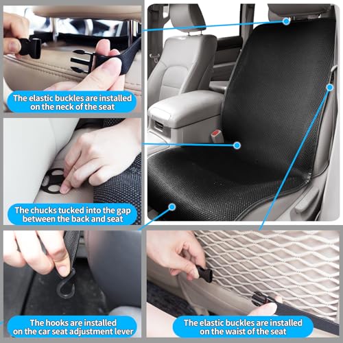 Cool Seat Cushion, Breathable Car Seat Cushion Universal Fit for Most for Auto SUV Truck, Non-Slip Seat Protector (L) - size: L