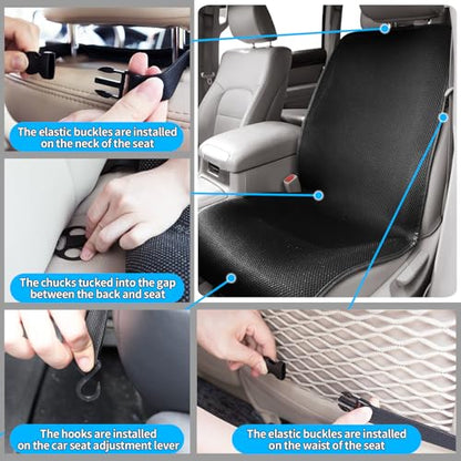 Cool Seat Cushion, Breathable Car Seat Cushion Universal Fit for Most for Auto SUV Truck, Non-Slip Seat Protector (L) - size: L