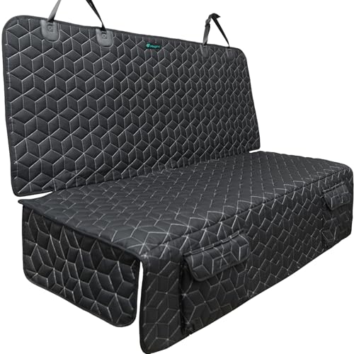 Meginc Bench Dog Car Seat Covers for SUV, Waterproof Dog Seat Cover for Back Seat Fit Ford Explorer Heavy Duty Non Slip Back Seat Cover Protector for Chevrolet Tahoe/Yukon/Suburban/Expedition - color: Bench-Black, size: Large-suv