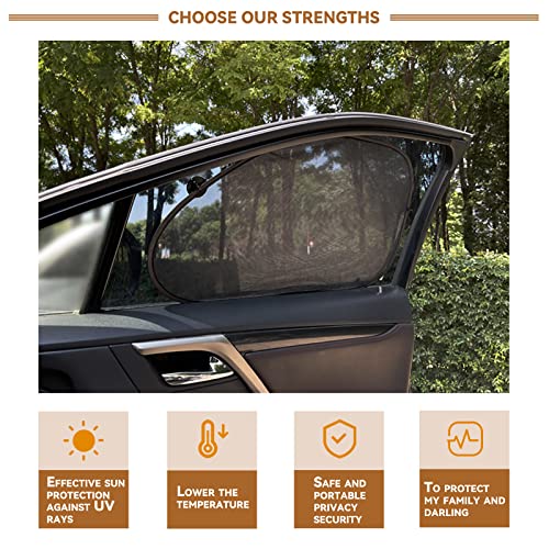 2 Pack Universal Car Window Shade for Baby, Kids, and Pets - Side Sun Visor, UV Rays Protection - Perfect for Van, SUV