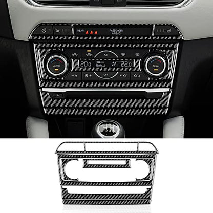 AIRSPEED for Mazda 6 2016-2017.5 with Automatic Transmission, Carbon Fiber Center Console AC Volume Button Frame Cover Interior Trim - color: AC Volume Button