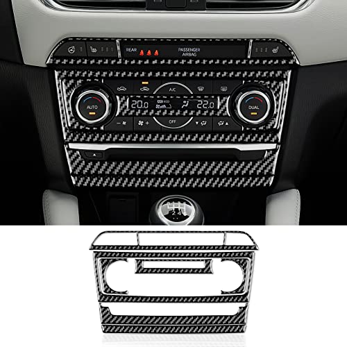 AIRSPEED for Mazda 6 2016-2017.5 with Automatic Transmission, Carbon Fiber Center Console AC Volume Button Frame Cover Interior Trim - color: AC Volume Button