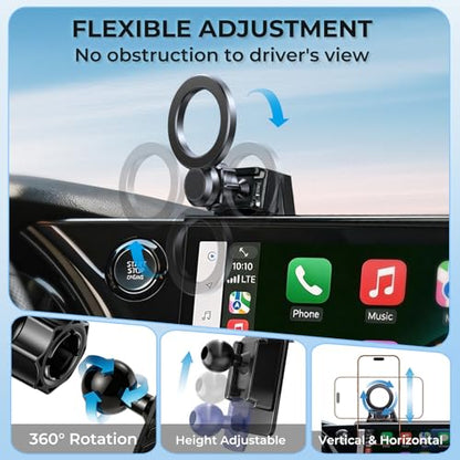 Car Phone Holder for BMW X5 2019-2023 & X6 2020-2023 & X7 2019-2022 (Only for 12.3-Inch Screen) 360° Rotation Magnetic Cell Phone Mount, Compatible with Magsafe, Does Not Affect Air Vent - style: Fit for 19-23 X5 & 20-23 X6 & 19-22 X7, 12.3-Inch