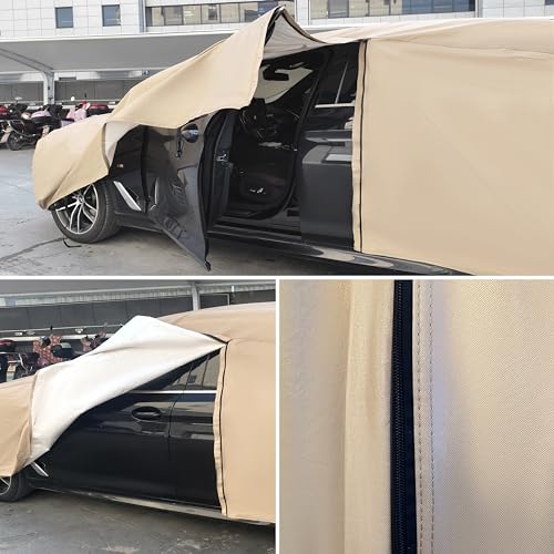 Heavy Duty Outdoor Car Cover Custom Fit for Dodge Challenger, Windproof All Weather Waterproof Sun Rain UV Dust Snow Protection Outdoor Car Covers - size: Custom Fit Dodge Challenger