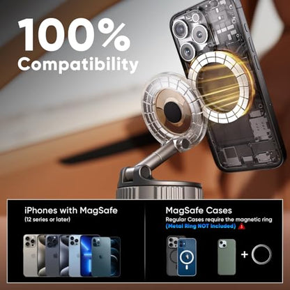Phone Holders for Your Car, Car Phone Holder for Magsafe [Upgraded Strongest Suction & Magnetic] 360° Adjustable Magnetic Car Phone Mount for Your Car/Gym/Mirror Mount for iPhone & Android | Best Gift