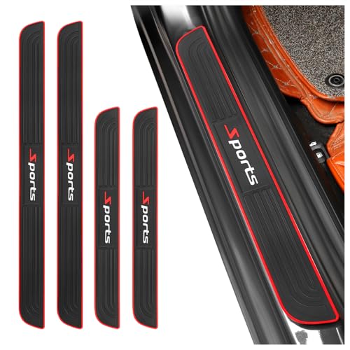 4PCS Car Door Sill Protector,Anti-Scratch & Waterproof Car Door Sills Scratch Protection,Universal Car Exterior Accessories Automotive Door Entry Guard for Car,Truck,SUV (Sport, Width 1.57'') - color: ['Sport'], size: Width 1.57"