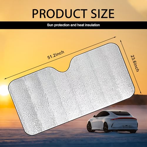 Accordion Foldable Windshield Sun Shade, Reflective Sunlight Highly Effective Cooling Heat Insulation Sunshade, Convenient to Stow Summer Accessories, Suitable for Most Cars (Silver #S) - size: 1 PC #S