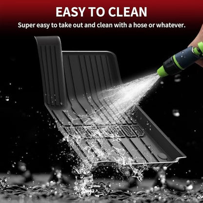 LASFIT Floor Mats & Trunk Mat for Jeep Grand Cherokee L 2021-2025 2026 7-Passenger (NOT Fit for 6-Passenger) All Weather TPE Custom Fit Car Mats Floor Liners Cargo Liner Cargo Mat Black - style: Grand Cherokee L 7 Seats 21-26
