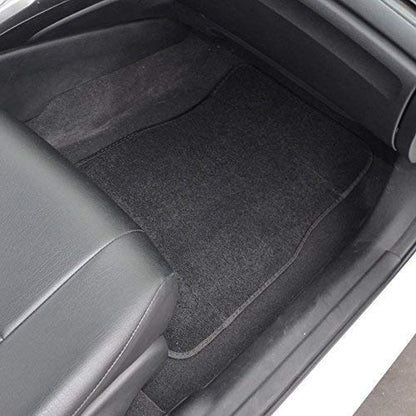 BDK InterLock Car Floor Mats - Secure No-Slip Technology for Automotive Interiors - 4pc Inter-Locking Carpet (Black) (826942129223) - color: Black