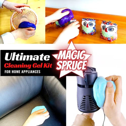MAGIC SPRUCE Car Detailing Kit Gel for Car Interior Dashboard Cleaner Products, Non-Water Dust Remover Scented Freshner, Upholstery Cleaning Putty, Laptop Computer Cleaning Accessories Car Slime - color: Purple