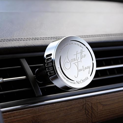 Car Air Freshener Vent Clip, 5 Pack Refills, Essential Oil Car Diffuser (1 Metal Clip + 5 Fragrance Pads), Long Lasting 80 Days, Easy to Clip on Vent,Sweet Vanilla - color: white