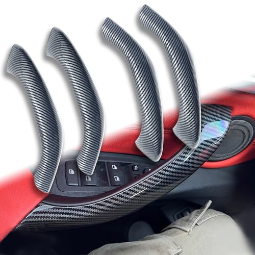 Car Inner Door Handle Pull Outer Cover Replacement for BMW X1 F48 2016-2019, X2 F39 2018-2019 Driver Passenger Side (Carbon Fiber, 4pcs) - color: Carbon Fiber, size: 4 Pieces