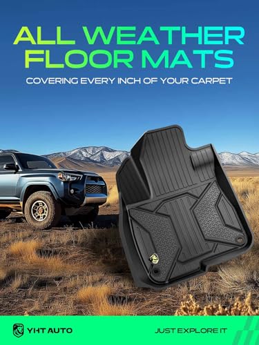 YHTAUTO Automotive Floor Mats Compatible with Honda CR-V 2017-2022 Hybrid Models, TPE All Weather Floor Liner Odorless Custom Fit Car Mats, 1st & 2nd Row, Set of 3 - size: 2017-2022
