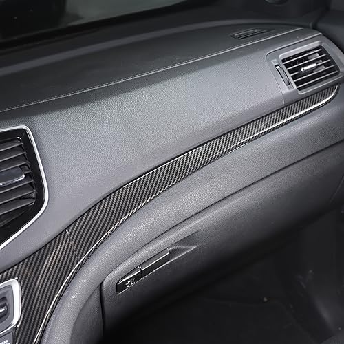 Dashboard Panel Cover for Honda Pilot 2016-2022/ Ridgeline 2016-2020/ Passport 2019-2025 Accessories, Center Console Instrument Panel Trim Strip, Dash Upper Center Panel Trim Bezel, ABS (Carbon Fiber) - color: Carbon Fiber