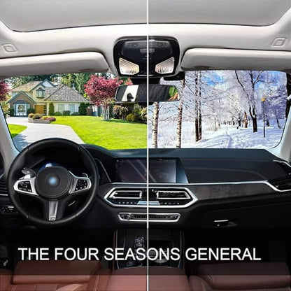 Windshield Sun Shade Cow Print Brown Farm Ram Front Window Block UV Shades Visor Reflective Retractable for Car SUV Trucks - color: B014