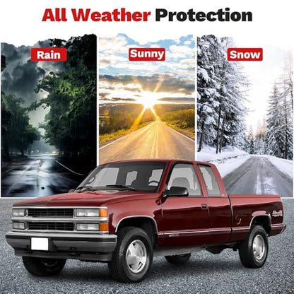 Canvcle Window Visors Rain Guards for 1988-1999 Chevy/GMC C1500/C2500/C3500/K1500/K2500/K3500 Extended Cab Accessories, Outside-Mount Window Wind Deflectors Vent Visors Shades Rainproof Black - size: Chevy/GMC C/K1500 1988-1999