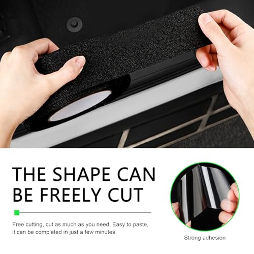 Car Door Entry Guard, 16.4FT Anti-Slip Sill Trim Protection Strips, Anti Collision Scuff Car Door Sill Protector, Waterproof Automotive Entry Guard Protector Sticker for Most Cars (16ft x 7cm)